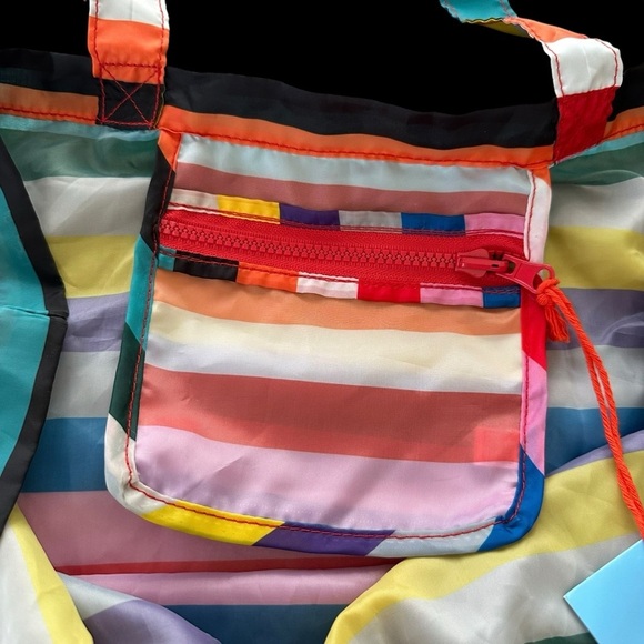 NWT Lego X Target Colorful Stripe Reusable Tote Bag Packable Lightweight New - Picture 2 of 4